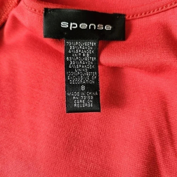 Spense Red Chain Neckline Sleeveless Cocktail Dress Size 8 Party HOCO 90s - Picture 6 of 8